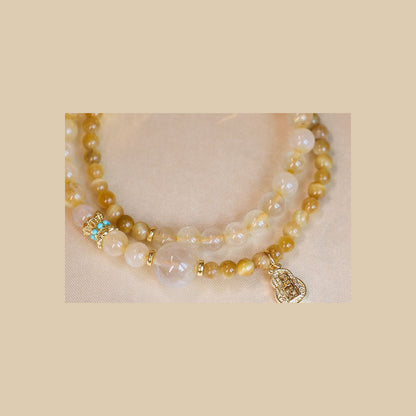 金絲のひかり｜タイガーアイとルチルクォーツの天然石ブレスレット